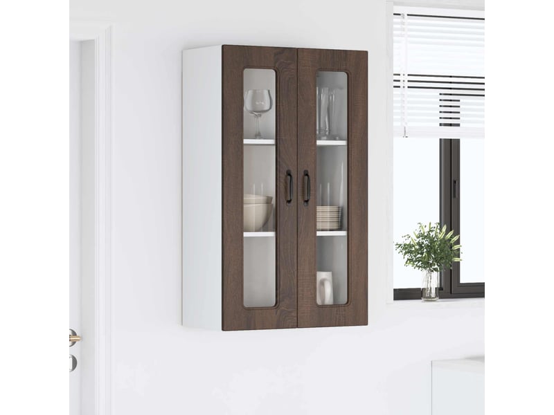  Meuble mural de cuisine | armoire de cuisine chêne brun 60x31x100cm shl8496  - Conforama D