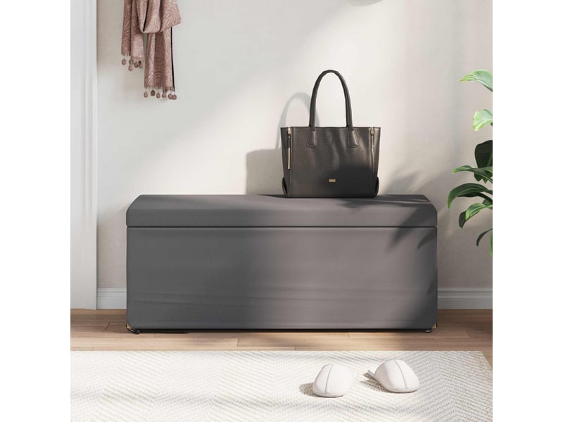 Tabouret bas, ottoman gris 101x41x40 cm - Conforama C