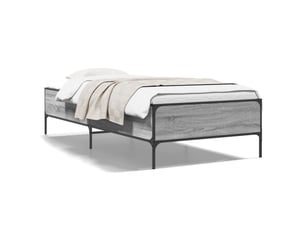 Lit simple 90x190 cm    coloris gris