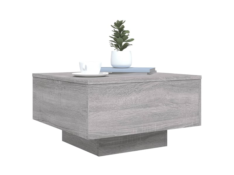  Table basse | table de salon sonoma gris 55x55x31 cm bois d'ingénierie  - Conforama D