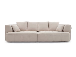 Canapé droit convertible BOBOCHIC CLOVIS 3 places Tissu beige