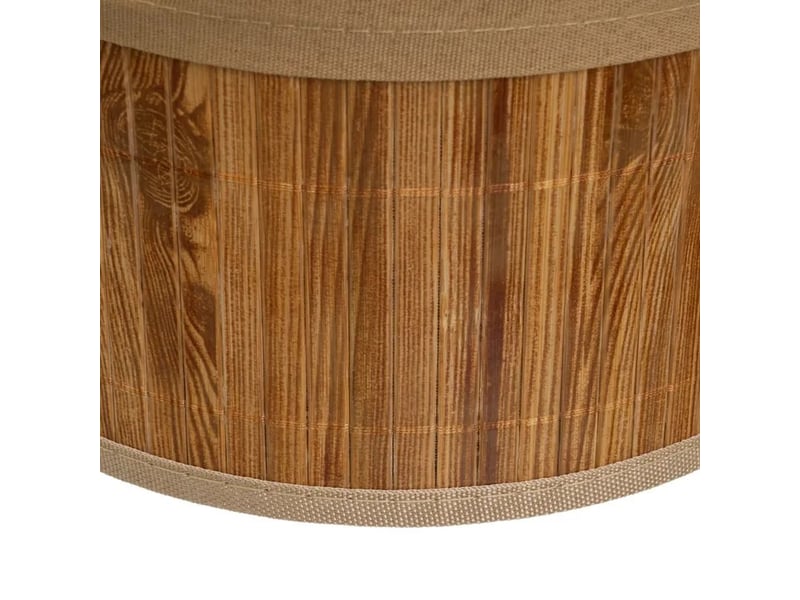  Lot de 4 paniers de rangement ronds en bambou et tissu marron,corbeilles multi-usages décoratives  - Conforama D