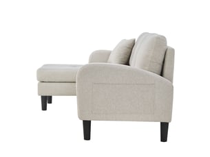 Canapé d'angle, canapé modulable, en lin, 166 x 118 x 77 cm, 3 places, mobilier pour espace de vie, pour salon et séjour