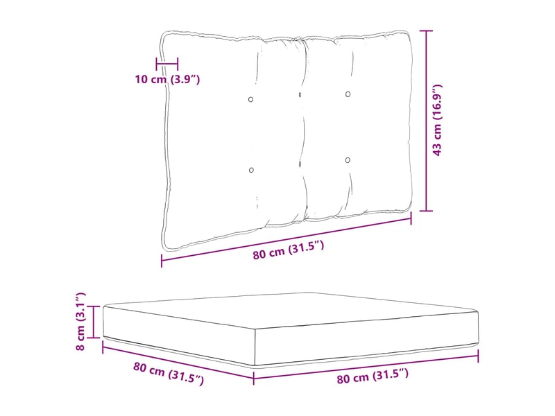  Coussin de canapé d'extérieur, coussin de chaise polyester vert 68,5 x 68,5 cm cf54190  - Conforama E
