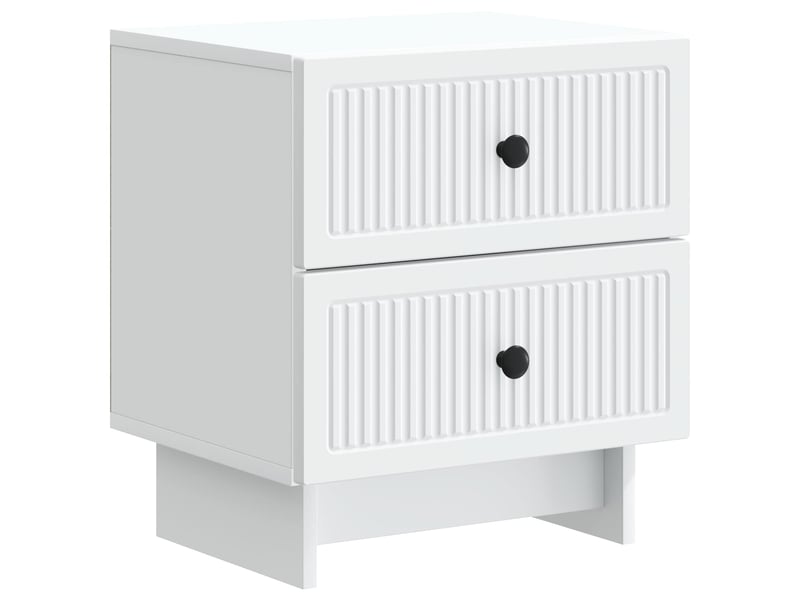  Table de chevet - cabinet de chevet - table de nuit blanc 43 x 34,5 x 47,5 cm bois d'ingénierie  - Conforama A