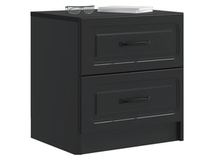 Table de chevet - cabinet de chevet - table de nuit 2 pièces noir 43 x 34,5 x 44,5 cm