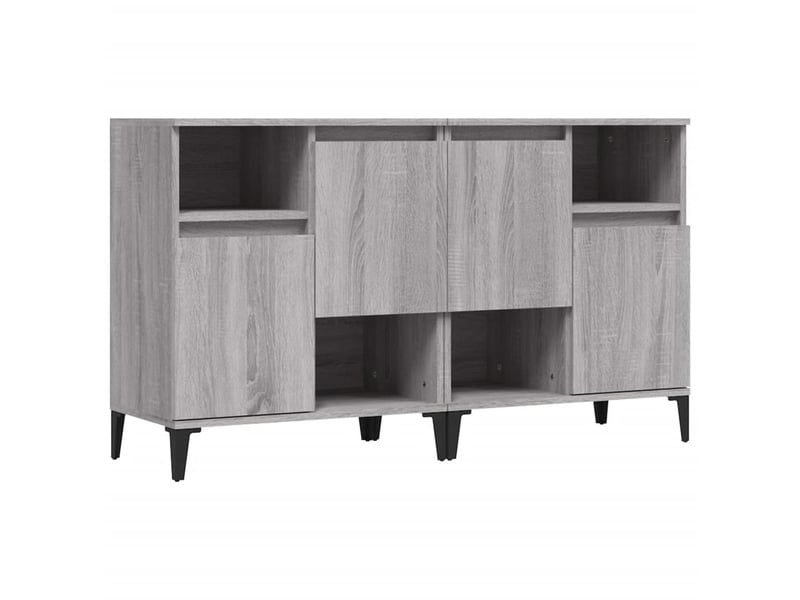  Buffets 2 pcs - bahut - meuble de rangement sonoma gris 60x35x70 cm bois d'ingénierie  - Conforama A