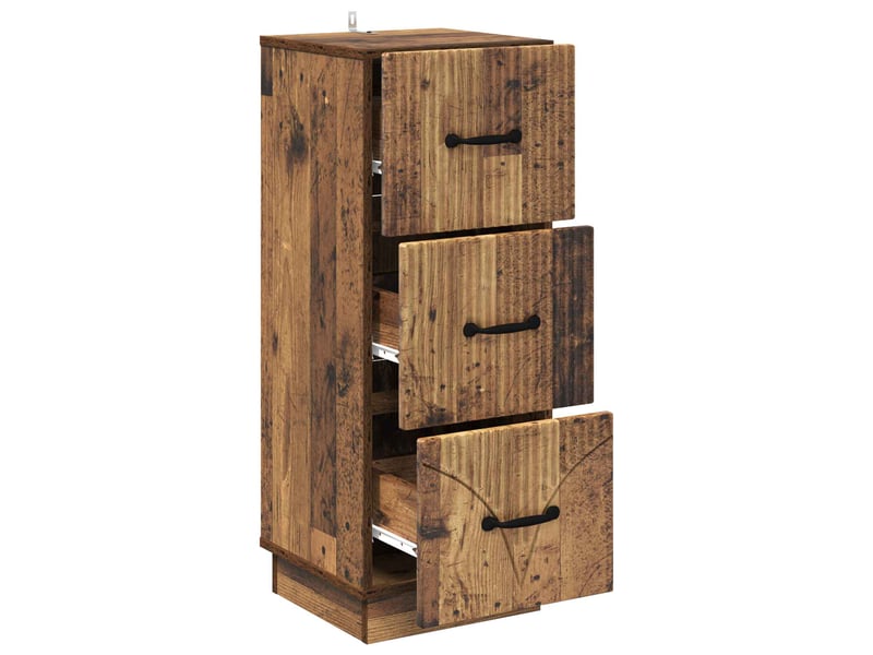  Armoire de rangement bureau, armoire à tiroirs 33 x 34.5 x 87 cm bois d'ingénierie shl7754  - Conforama E
