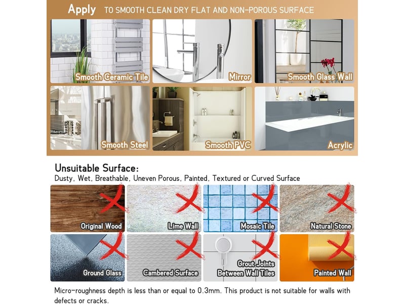  Sakae range-douche sans perçage, ventouse simple, charge 10 kg, réutilisable, pour surfaces lisses salle de bain et cuisine  - Conforama C