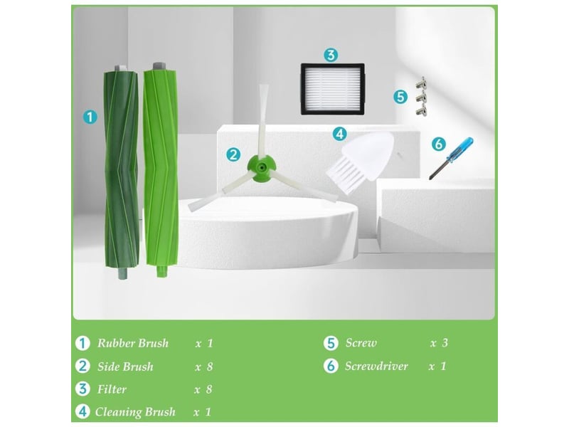  Pièces d'rechange pour irobot roomba i séries i3 i3+ i4 i4+ i6 i6+ i7 i7+ i8 i8+ e séries e5 e6 réapprovisionnement  - Conforama D