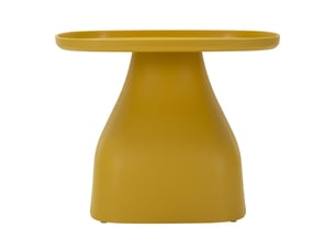 Table basse gea en plastique jaune moutarde 48x48x38 cm