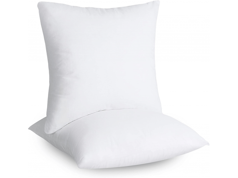  Coussins de garnissage 45 x 45 cm lot de 2, coussin à recouvrir, oreillers intérieur, rembourrage coussins blanc  - Conforama B