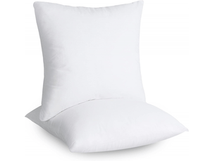 Coussins de garnissage 45 x 45 cm lot de 2, coussin à recouvrir, oreillers intérieur, rembourrage coussins blanc
