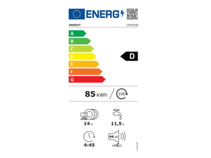 Lave vaisselle largeur 60 cm <strong>INDESIT</strong> I3IFD536 - 14 couvert(s) 46 dB