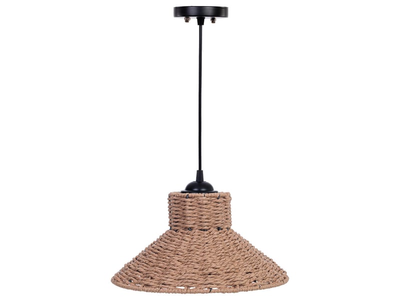 Lampe de plafond en papier marron d30x15h cm  - Conforama B