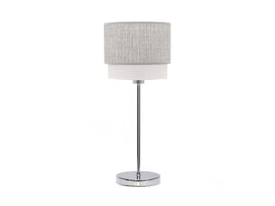 Lampe à poser fabrilamp kenya grisblanc 1 x e14 45 x 18 x 18 cm