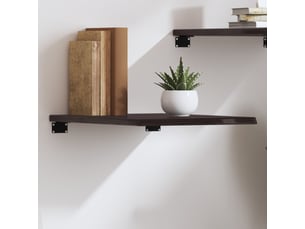 Étagère flottante, etagère murale, étagère suspendue marron foncé 40x60x2 cm bois chêne massif traité cf42398