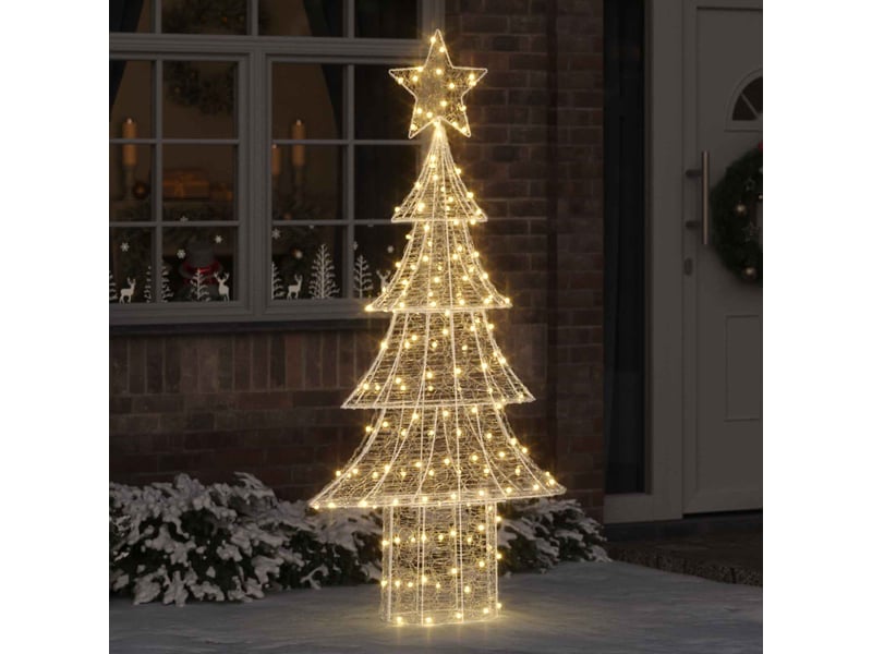  Sapin de noël, arbre de noël 240 led blanc chaud 150 cm acrylique cf60957  - Conforama B