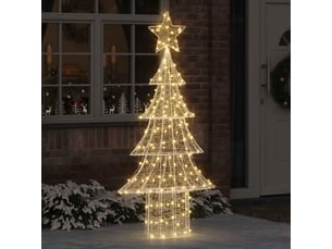 Sapin de noël, arbre de noël 240 led blanc chaud 150 cm acrylique cf60957