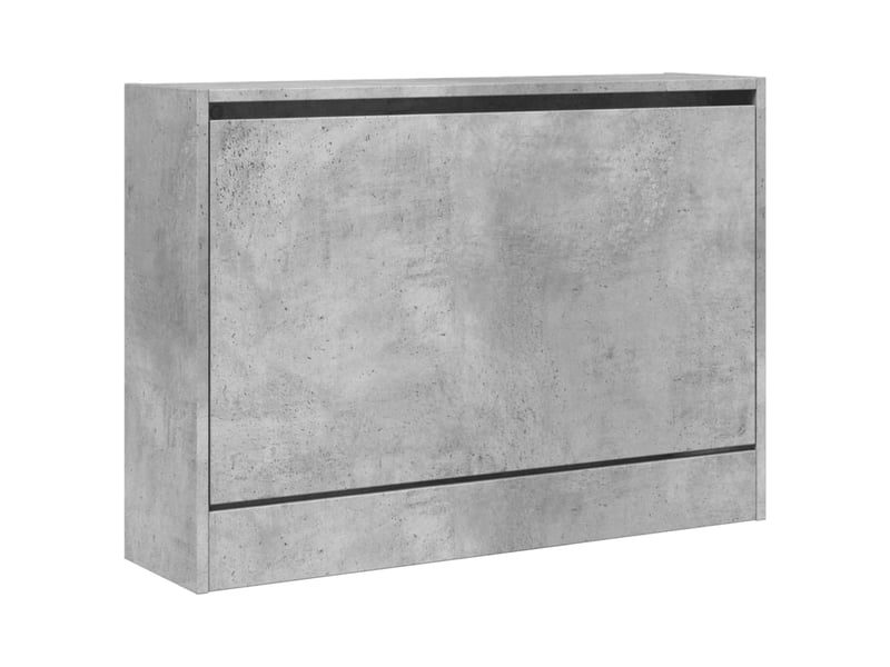  Meuble à chaussure, armoire à chaussures gris béton 80x21x57 cm bois d'ingénierie  - Conforama D