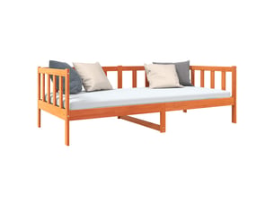 Lit simple 90x190 cm    coloris marron