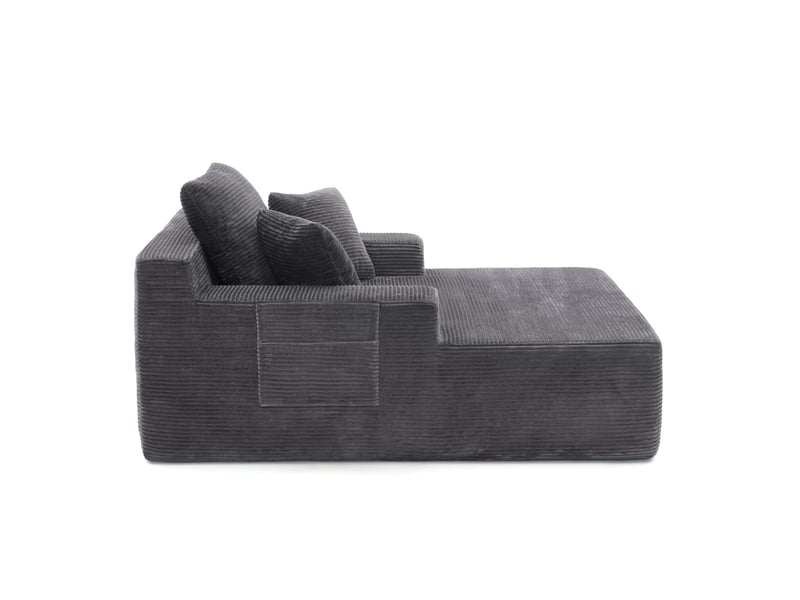 Canapé de salon, canapé moderne, en velours côtelé, poches latérales, mobilier pour espace de vie, pour salon et séjour - Conforama B