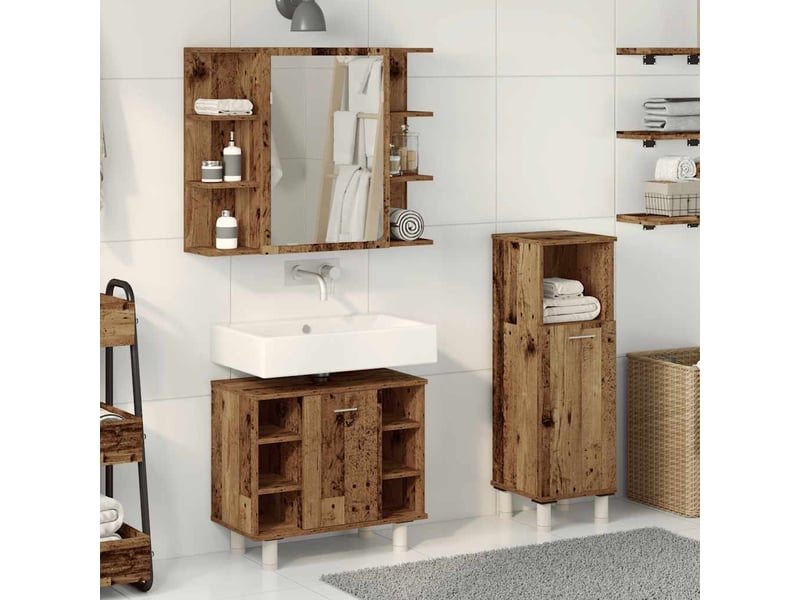  Ensemble de meubles salle de bain 3 pcs bois d'ingénierie cf63948  - Conforama C