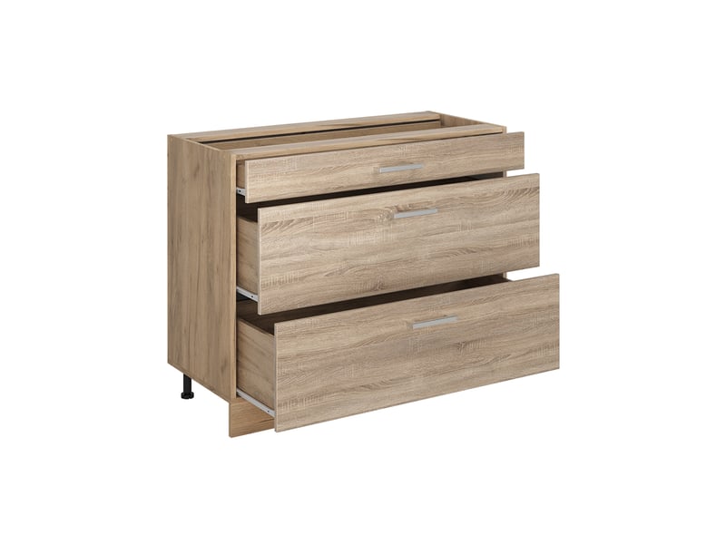  Vicco meuble cuisine, sonomachêne doré, 100cm plan de travail marbre  - Conforama C
