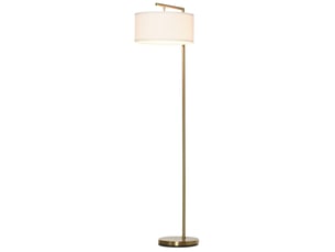 Lampadaire 47x37x153 cm e27 interrupteur au pied métal or