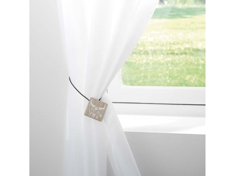  Embrasse de rideau aimantée yankee 43cm blanc  - Conforama B