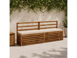Lot de 2 coussins de banc, coussins d'assise vught 100 % polyester crème cf58453