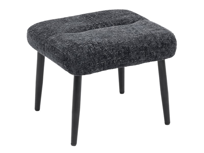  Tabouret avec coussin d'assise moelleux, pieds en acier, repose-pieds en tissu chenille, 45 x 41 x 38 cm, gris foncé 838-598V00CG - Conforama B