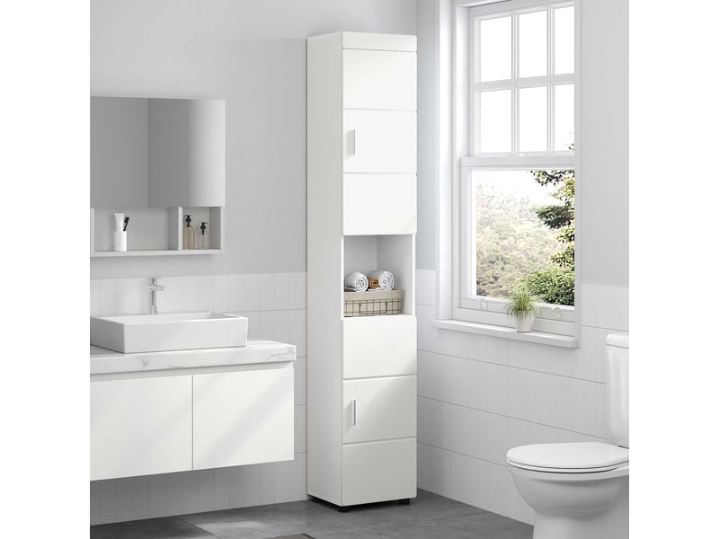 Ensemble d'armoire de salle de bain tulum blanc cf62967 - Conforama D