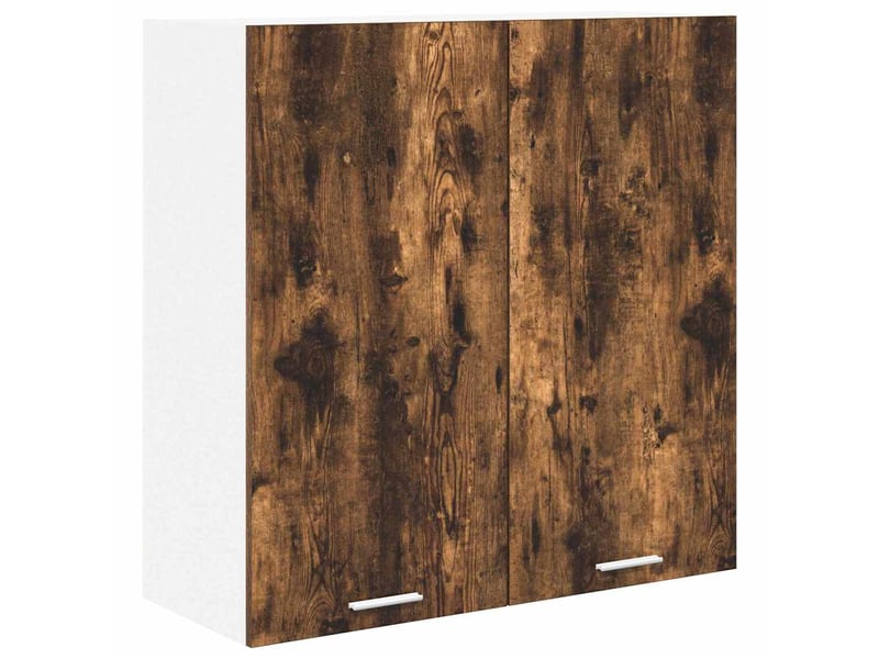 Meuble de rangement, armoire suspendue chêne fumé 80x31x80cm bois d'ingénierie shl2770 - Conforama A