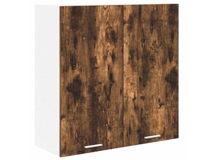 Meuble de rangement, armoire suspendue chêne fumé 80x31x80cm bois d'ingénierie shl2770