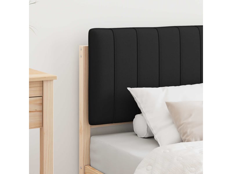 Lit simple- lit adulte - cadre de lit avec tête de lit rembourrée noir 80 x 200 cm - Conforama B