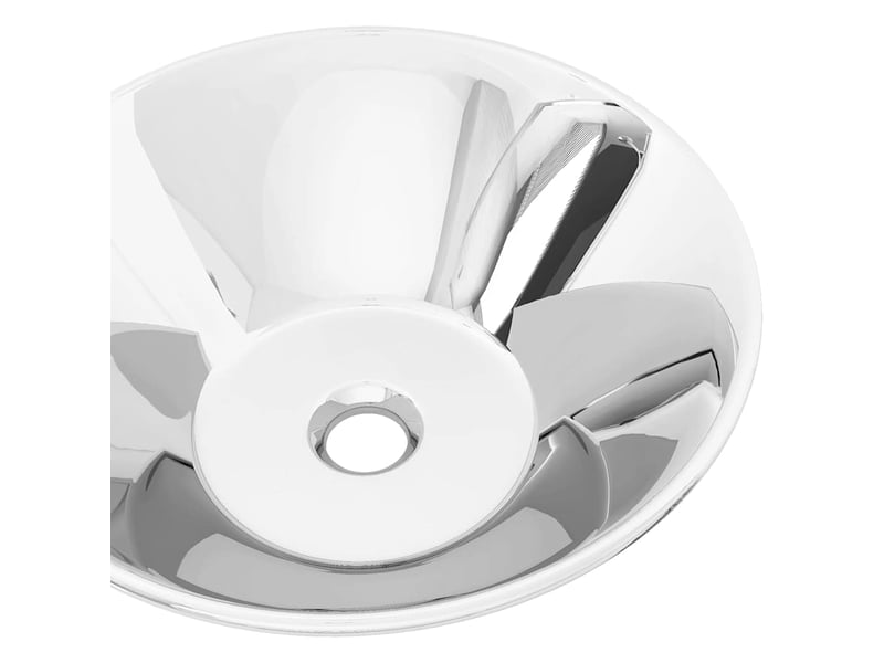  Lavabo de bain, vasque à poser 42 x 14 cm céramique argenté cf65626  - Conforama E