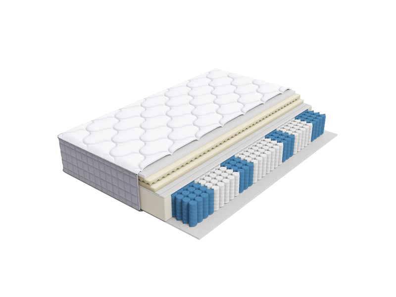  Matelas 90x200 cm 25 cm, 7 zones, h3, blanc  - Conforama A