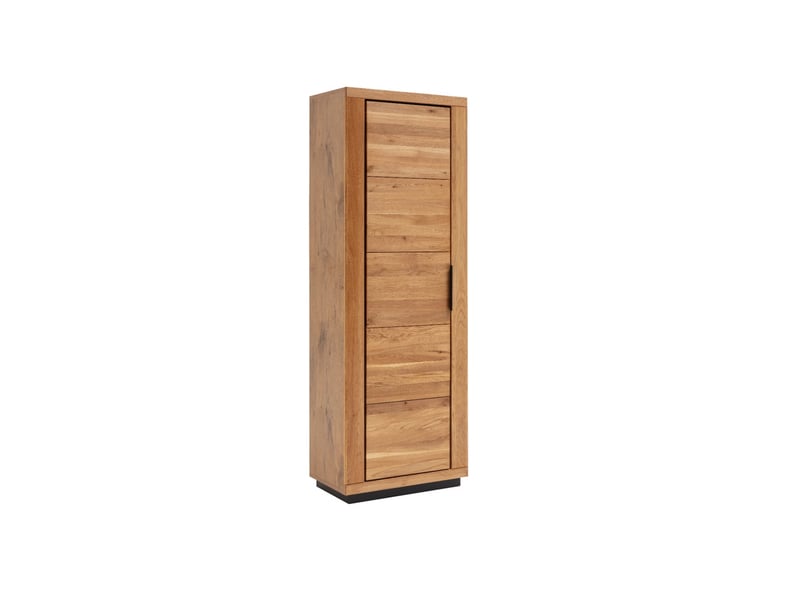  Armoire de rangement d'entrée 1 porte coloris chêne massif huilé - longueur 70 × hauteur 201 × profondeur 40 cm  - Conforama D