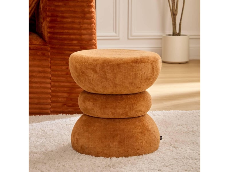  Pouf ritem rond d.36cm ambre RITEM - Conforama E