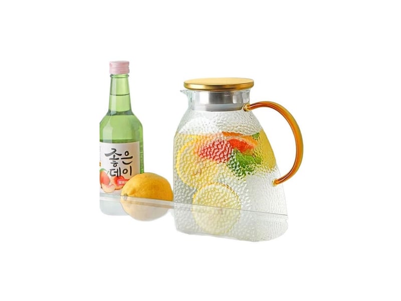  Carafe en verre borosilicate 1,8 l pour infuseur fruit,thé glacé,café chaud,lait  - Conforama A