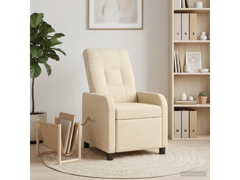Vidaxl fauteuil de massage inclinable crème tissu - Conforama B