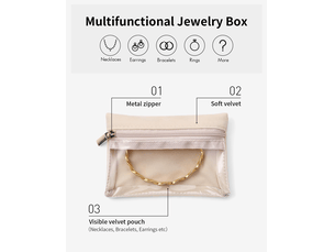 Lot de 12 étui de voyage pour bijoux, pochette en velours transparent avec poches zip, sac organza, cadeau