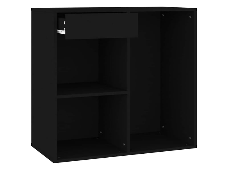  Armoire à cosmétiques, armoire de rangement noir 80x40x75 cm bois d'ingénierie  - Conforama A