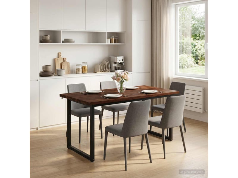  Vidaxl table à manger carrée 160 x 70 x 75 cm bois d'acacia massif  - Conforama B