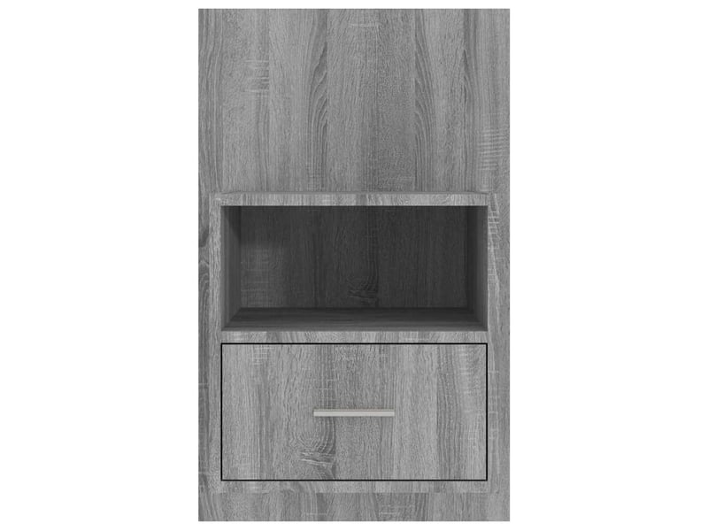  Lot de 2 tables de chevet - cabinet de chevet - table de nuit murales sonoma gris  - Conforama E