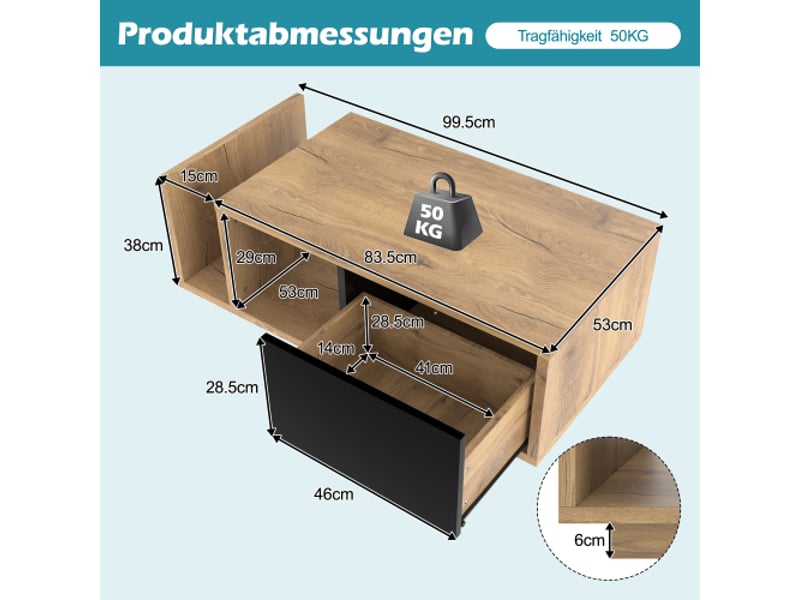 Bahut rétro multifonction : séparateur de pièce avec led, bois et métal intemporel, rangement malin - Conforama C