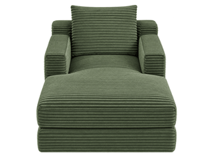 Fauteuil convertible <strong>RAUMIO</strong> Velours côtelé vert