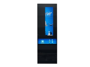 Vitrine coloris noir 4 étagère(s) BIQZUYA - 50 cmx180 cm