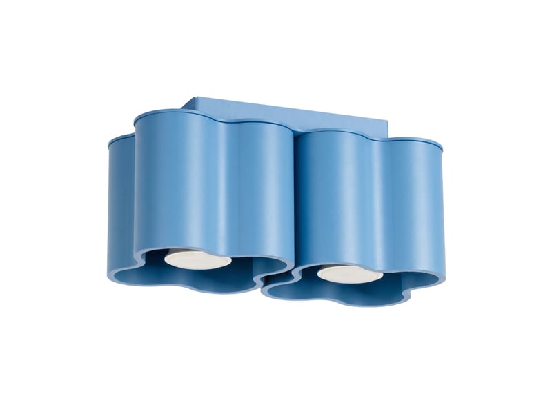  Plafonnier ovio 2 azur gu10 aluminium moderne 12x24.5x12cm SL.3401 - Conforama A